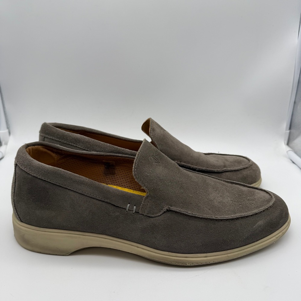 Amberjack The Loafer Mens 10 M Grizzly Suede Slip On Shoes Made in Portugal